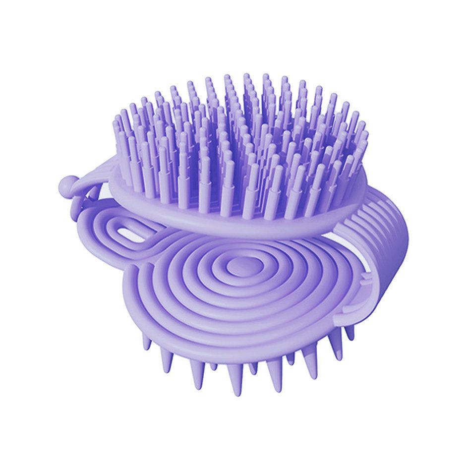 ZS - 2 in 1 Silicone Scrub Brush Scalp Massager Shampoo Brush