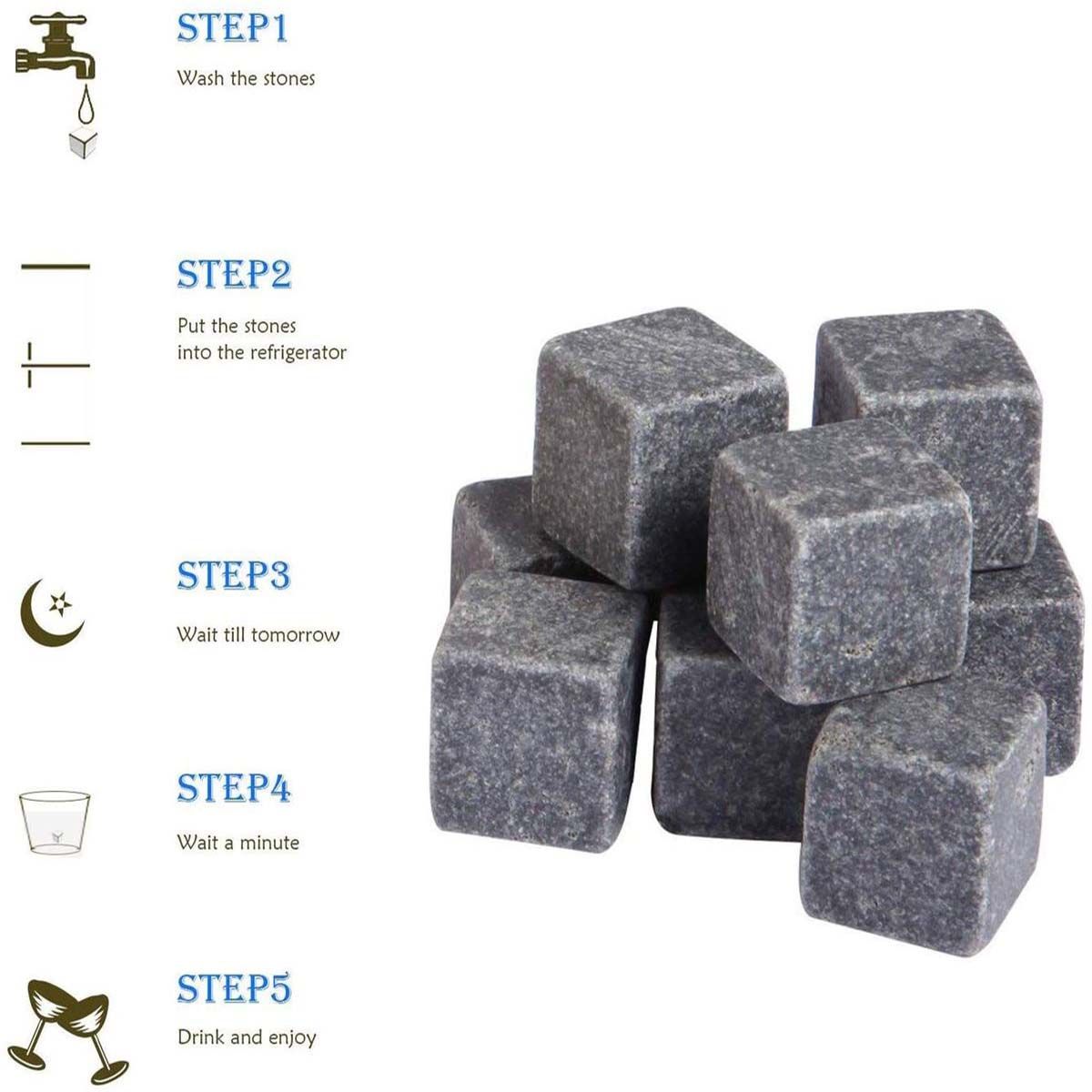 ZS - Whiskey Chilling Stones Set of 9