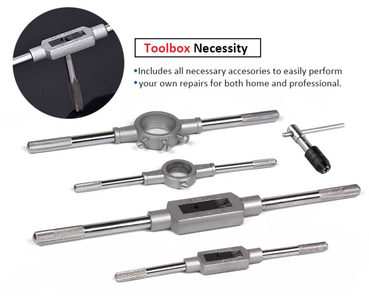 ZS - 110-Piece Metric Tap and Die Set M2-M18 with Wrenches