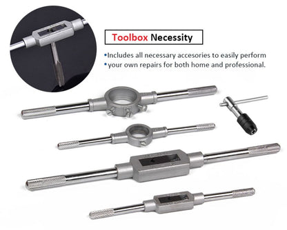 ZS - 110-Piece Metric Tap and Die Set M2-M18 with Wrenches