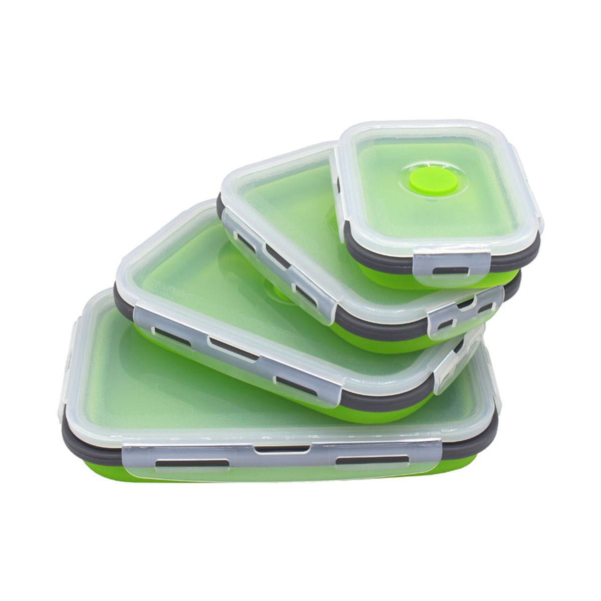 ZS - Collapsible Silicone Lunch Boxes - Set of Four