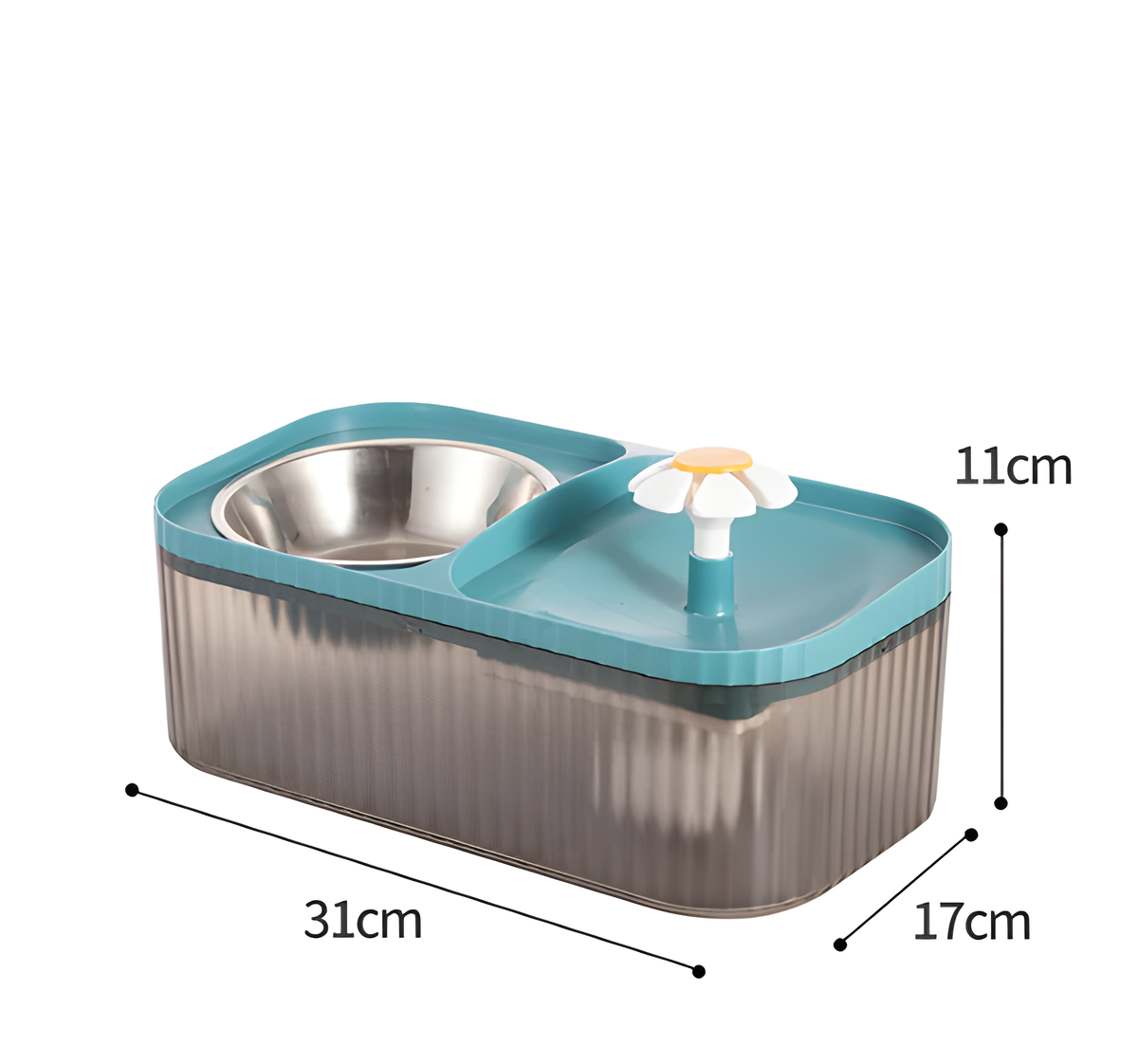 ZS - Automatic Cat Water Fountain,2-in-1 Cat Feeding & Watering Supplies