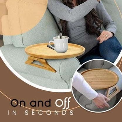 ZS - Bamboo Sofa Armrest Tray