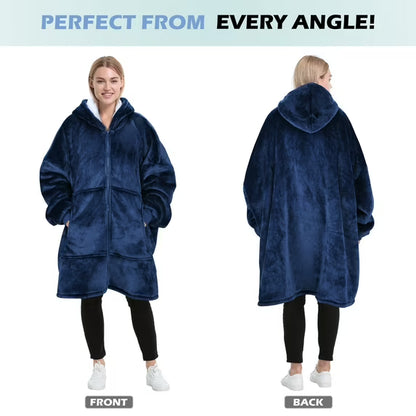 ZS - Oversized Huggle Hoodie Blanket with Zipper