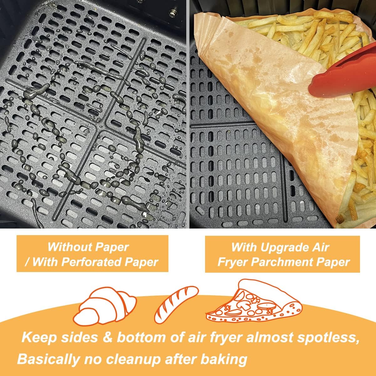 ZS - Air Fryer Parchment Paper Liner, 50PCS Square Liners