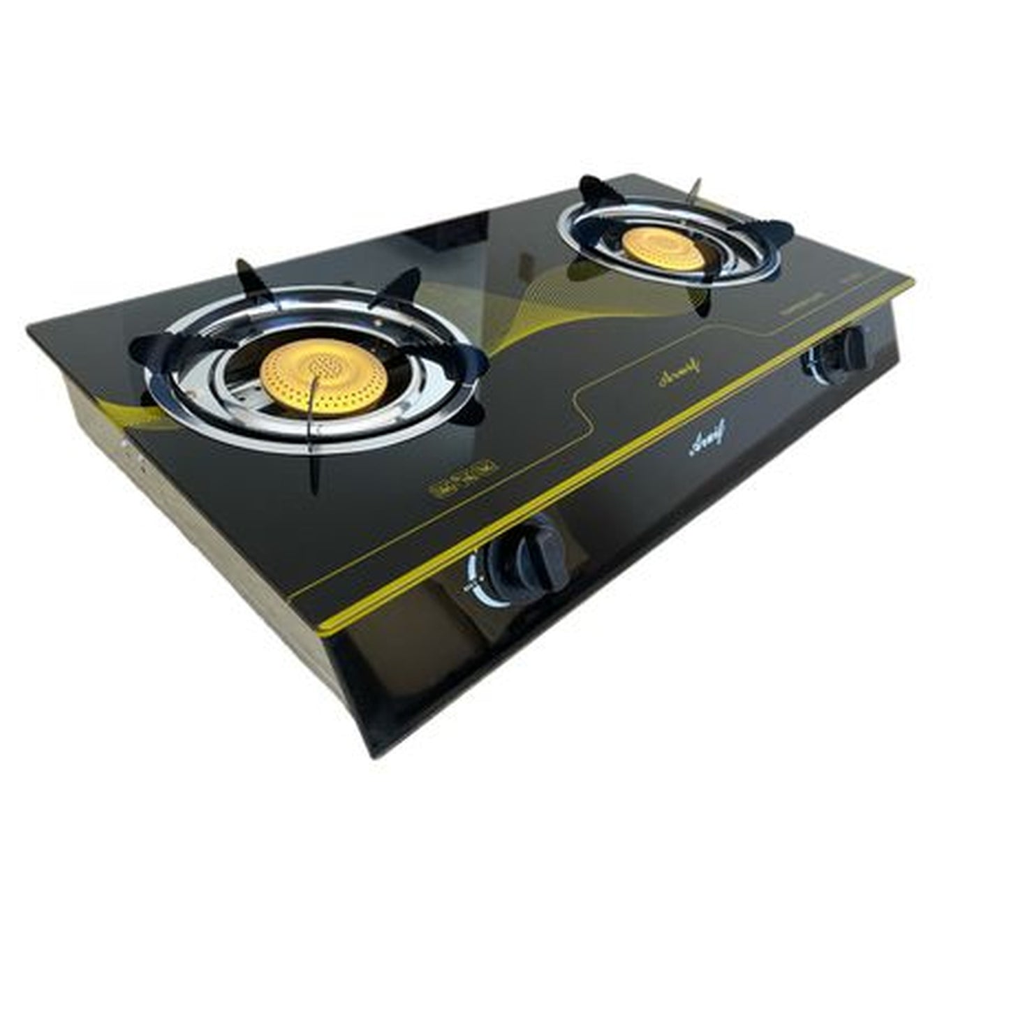 ZS - Aruif- Two Burner Auto Ignition Tempered Glass Gas Stove