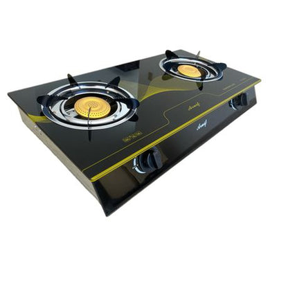 ZS - Aruif- Two Burner Auto Ignition Tempered Glass Gas Stove