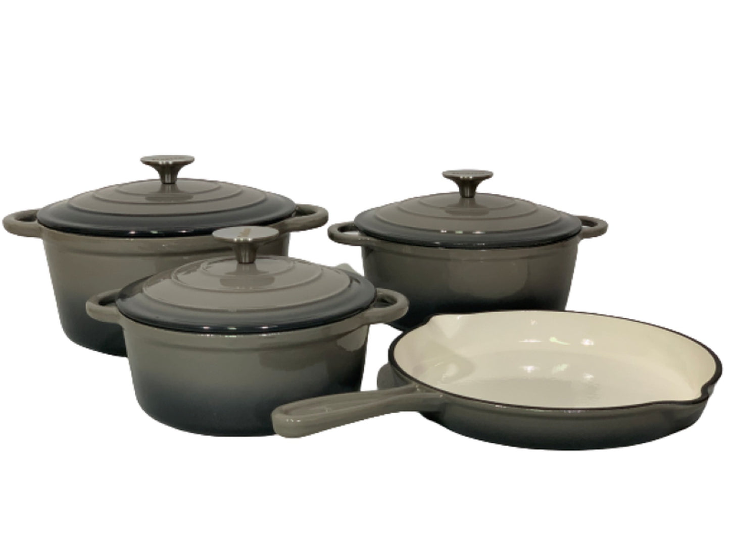 ZS - 7 Piece Cast Iron Pot Set