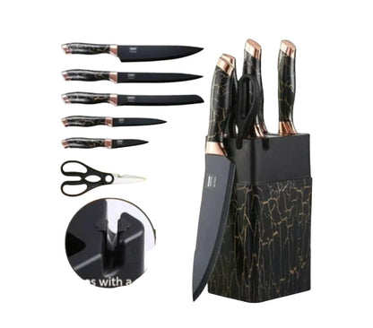 ZS - All in one Pro 7pcs Knife Set with Sharpener