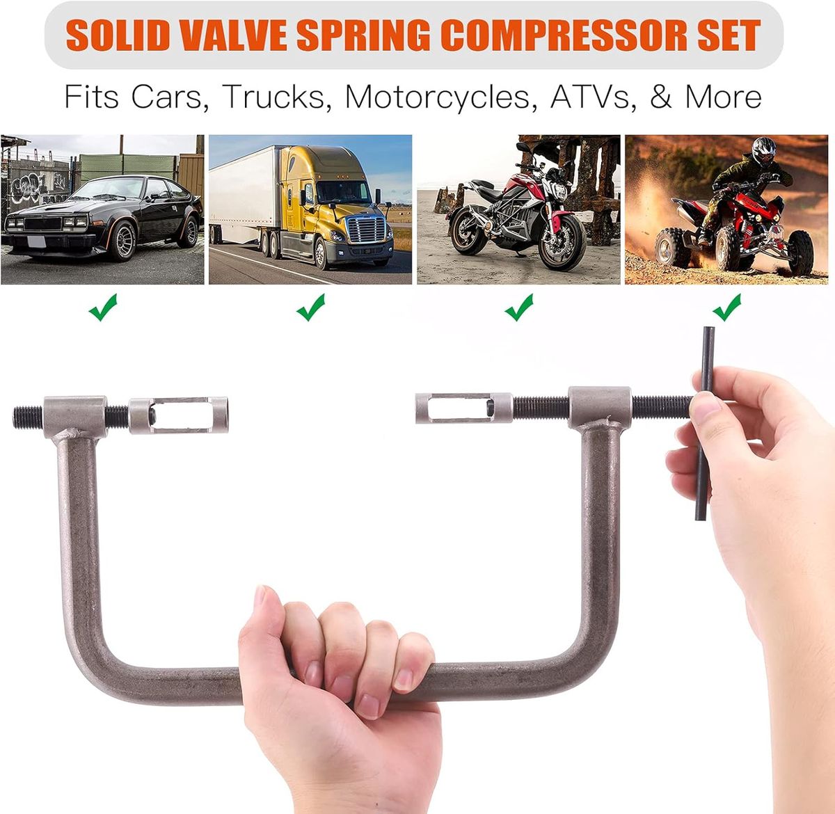 ZS - 11 PCS Universal Valve Pilers Spring Compressor Repair Tool Kit Set