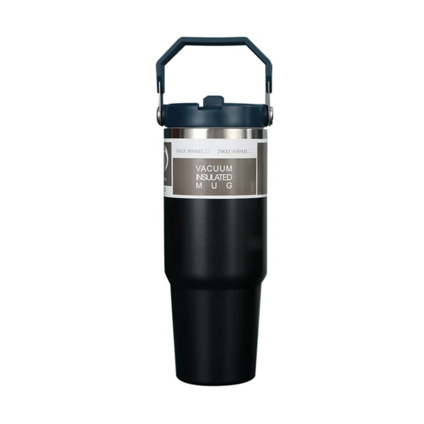 ZS - 890ml/300oz Thermal Insulated Travel Mug with Carry Handle and Straw