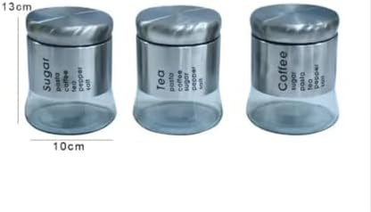 ZS - Set Of 3 Pieces Stainless Steel Airtight Storage Jar Set