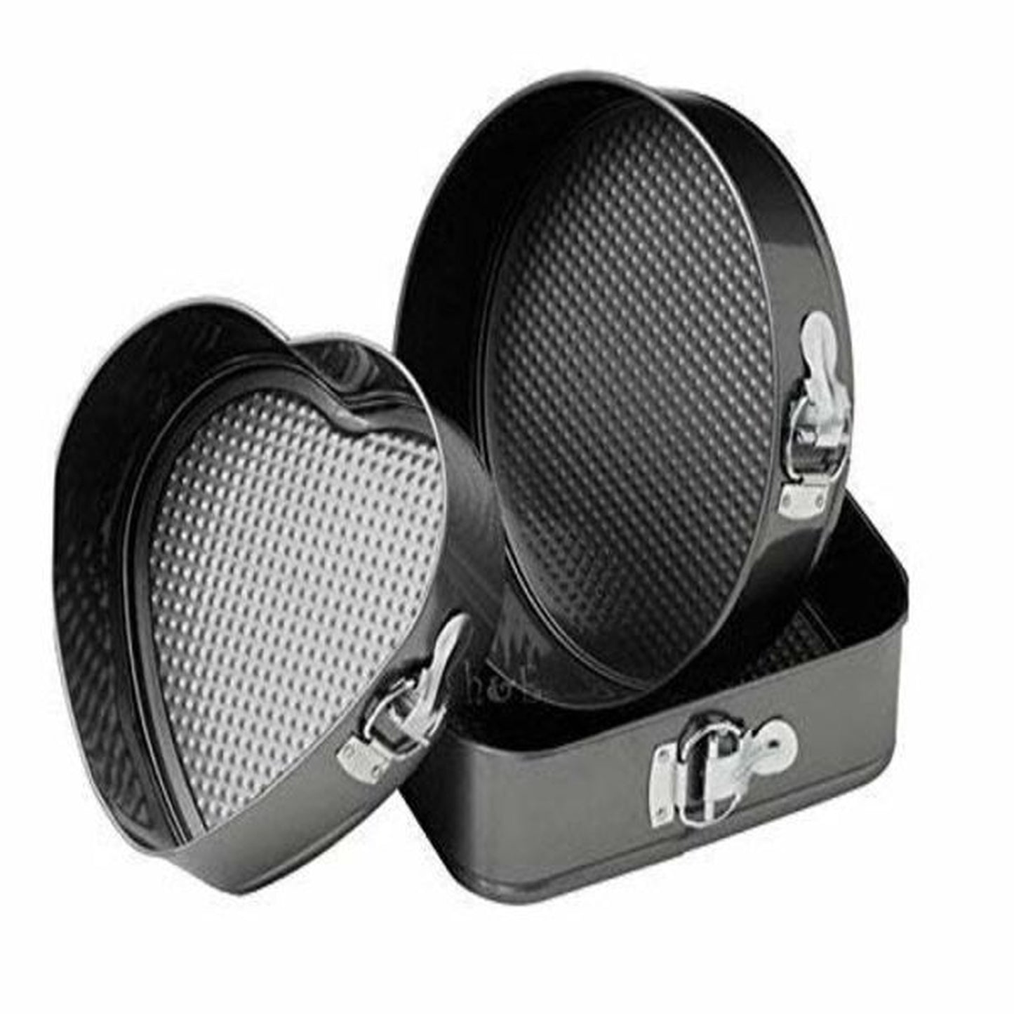 ZS - 3 Pcs Non Stick Removable Bottom Shape Cake Mould