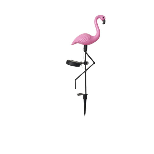 ZS Waterproof Solar Flamingo Garden LED Light on white background