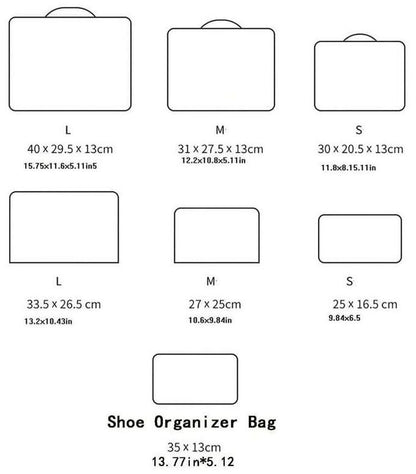 ZS - Travel Storage Bag Set - 7 Pcs