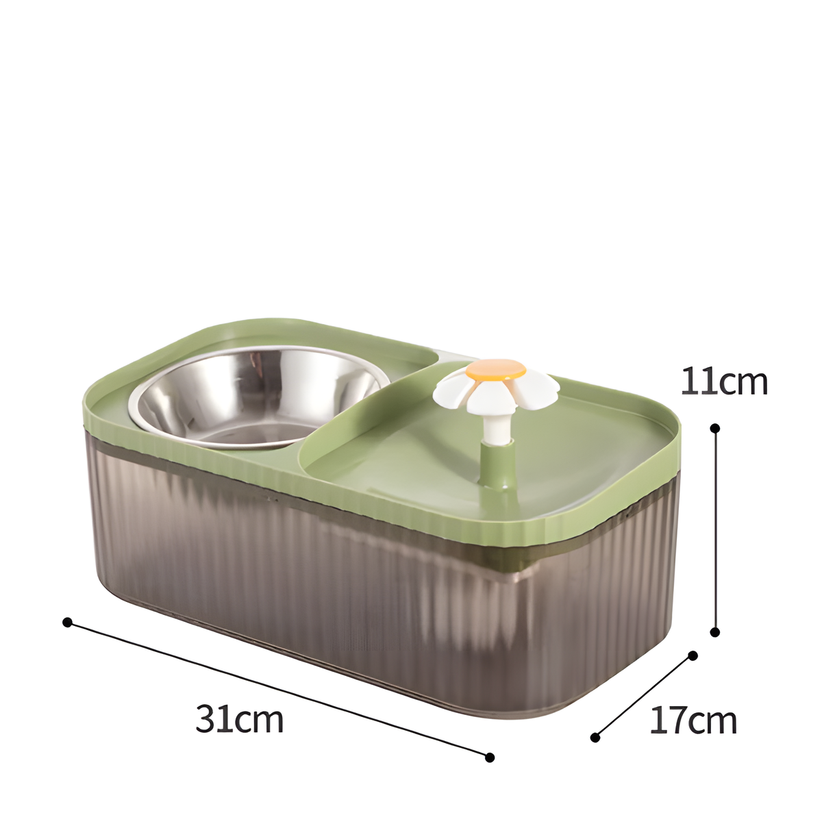 ZS - Automatic Cat Water Fountain,2-in-1 Cat Feeding & Watering Supplies