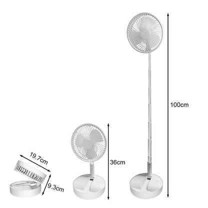 ZS - Rechargeable Portable Telescopic Hydrating Retractable Floor/Desk Fan