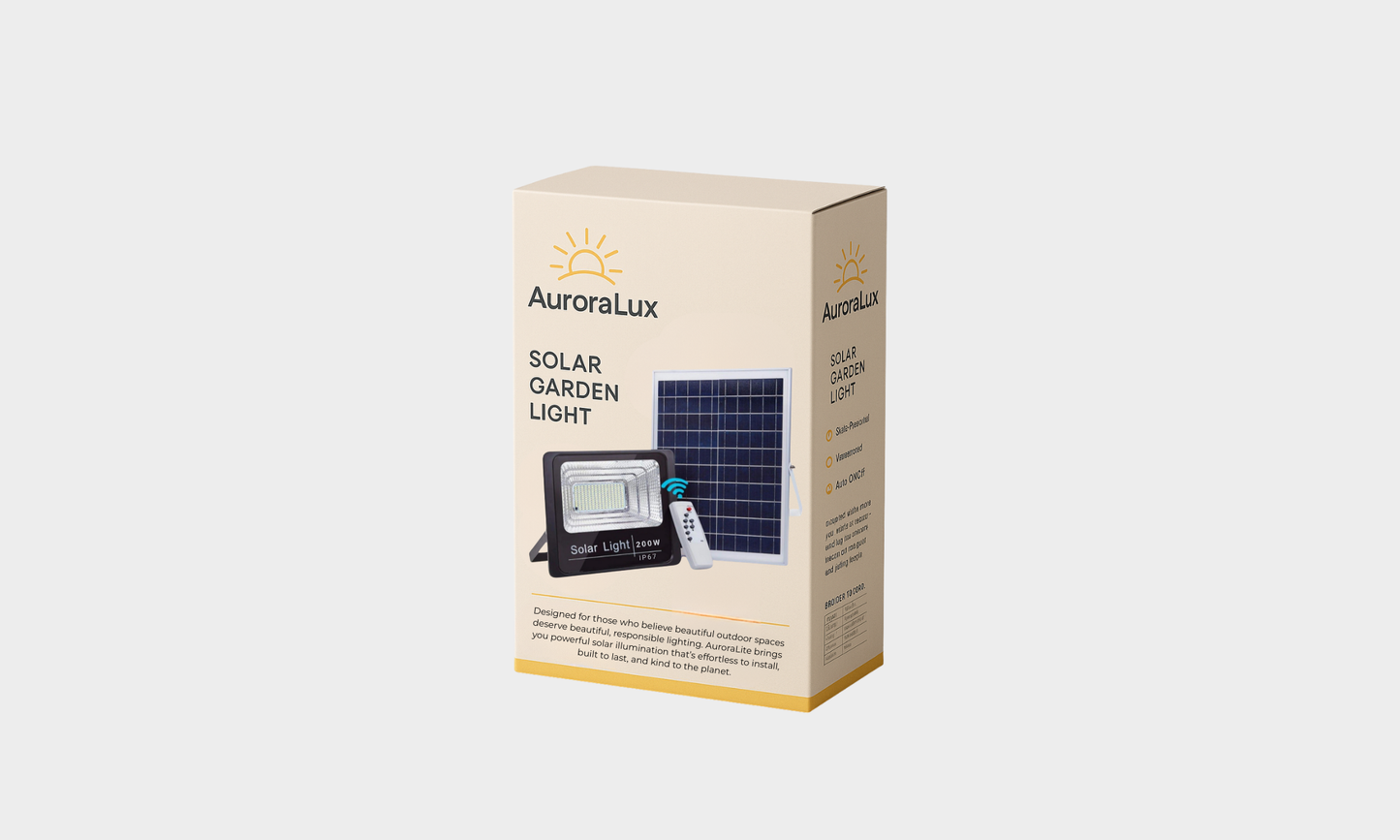 ZS - AuroraLux Solar Flood Light – Waterproof Outdoor LED Light