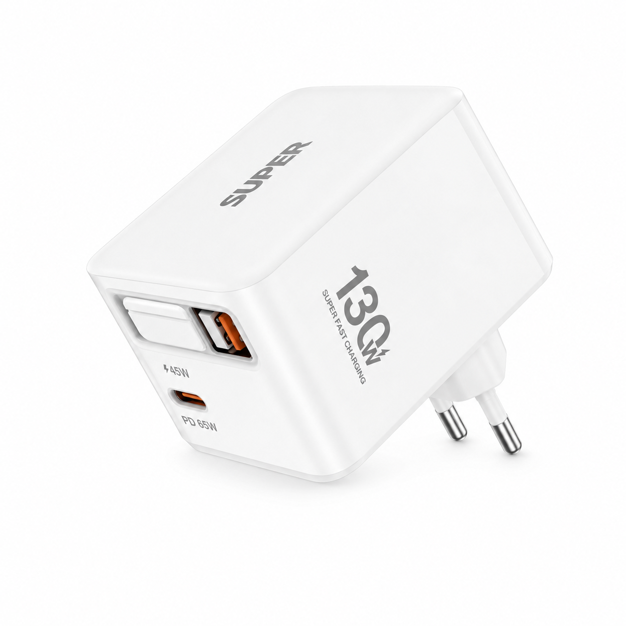 ZS - 130W Super Fast Charger – USB-C PD + USB-A