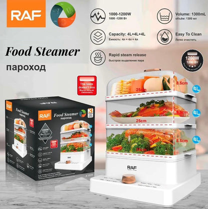 ZS - RAF Electrci Food Steamer 3 - Tier