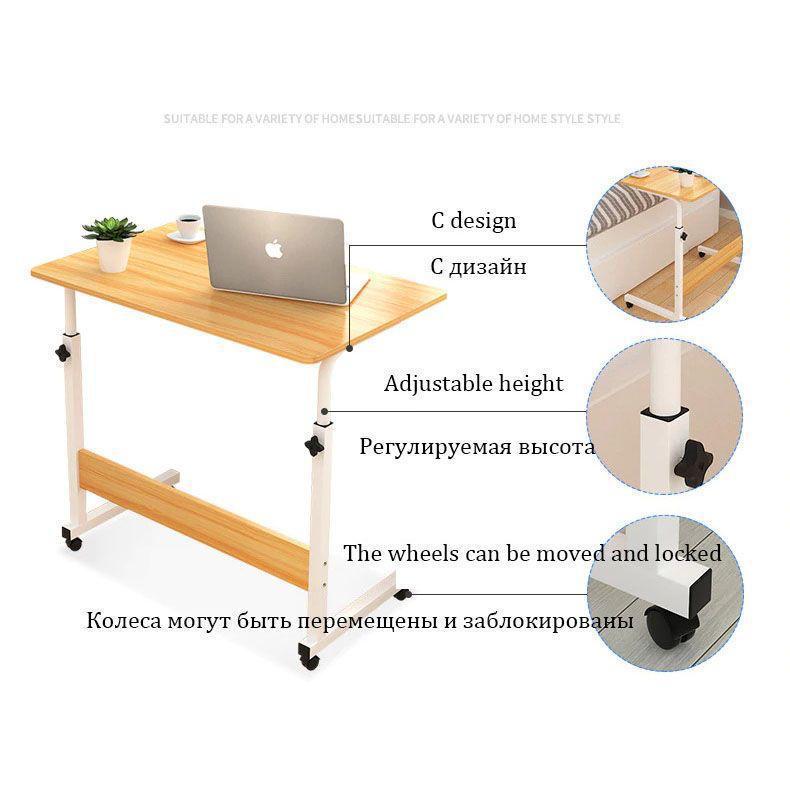 ZS - Portable Laptop Desk With Adjustable Stand & Wheels