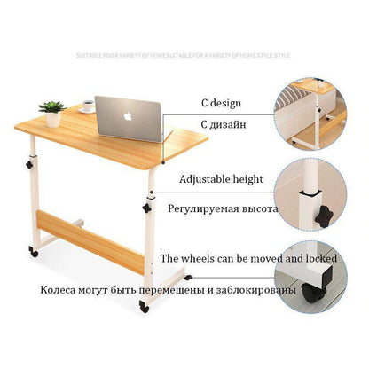 ZS - Portable Laptop Desk With Adjustable Stand & Wheels