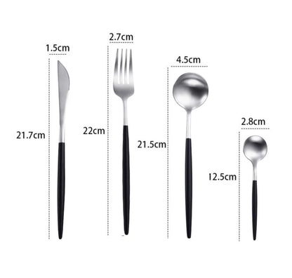 ZS - 2 Tone Cutlery Set 24pcs Set - Gray and Gold