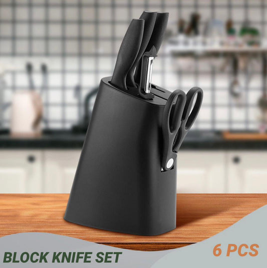 ZS - 6pcs Block Knife Set - Black