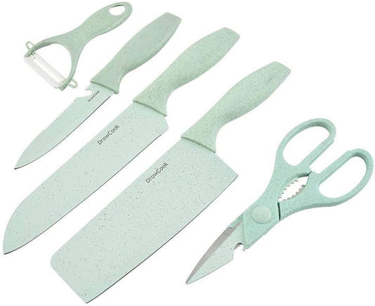 ZS - 6pcs Block Knife Set - Green