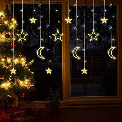 ZS - Curtain Light Moon & Star Connectable