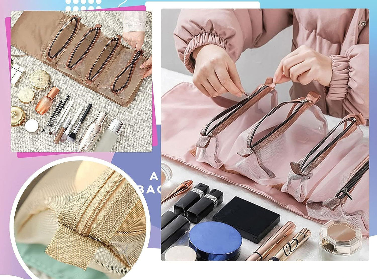 ZS - 4 IN 1 Detachable Toiletry Make up Storage Bag