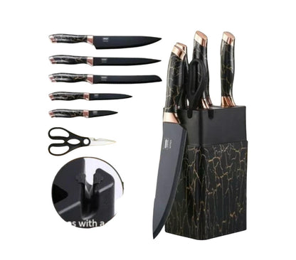 ZS - All in one Pro 7pcs Knife Set with Sharpener