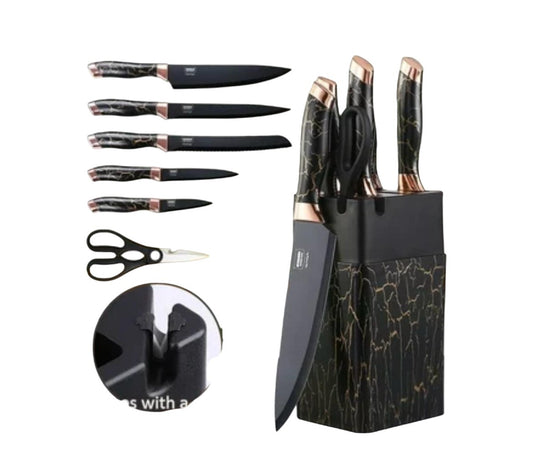 ZS - All in one Pro 7pcs Knife Set with Sharpener