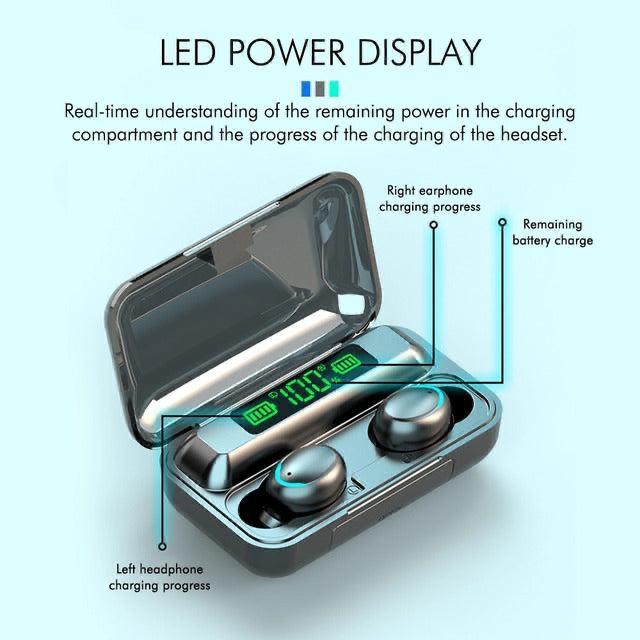 ZS - Wireless Earbuds With Power Bank F9-5C
