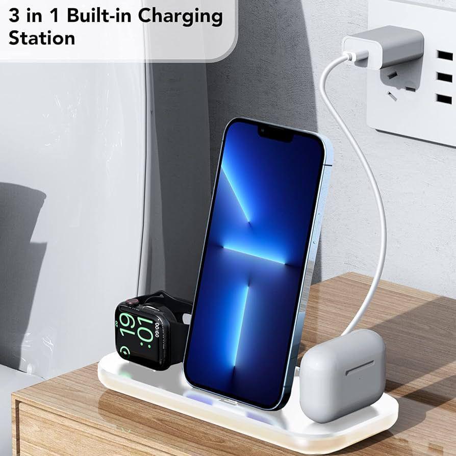 ZS - 3 in 1 Wireless Charging Dock Station for Apple Devices