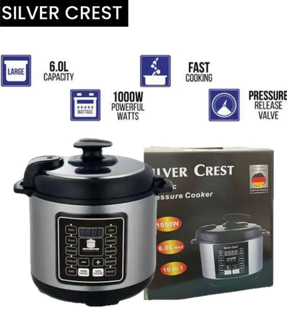 ZS - SilverCrest 6L MultiFunction Digital Smart Pressure Cooker - Stainless Steel