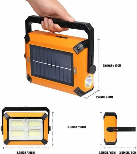  ZS - 100W LED Solar Portable Work Light with Built in Powerbank