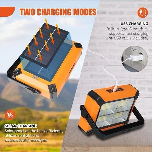  ZS - 100W LED Solar Portable Work Light with Built in Powerbank