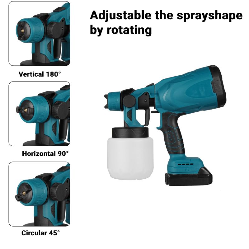 ZS - 21V Cordless Portable and Powerful Brushless Paint Spray Gun