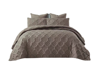 ZS - 5pcs Super King MOKKA Quilted Bedspread