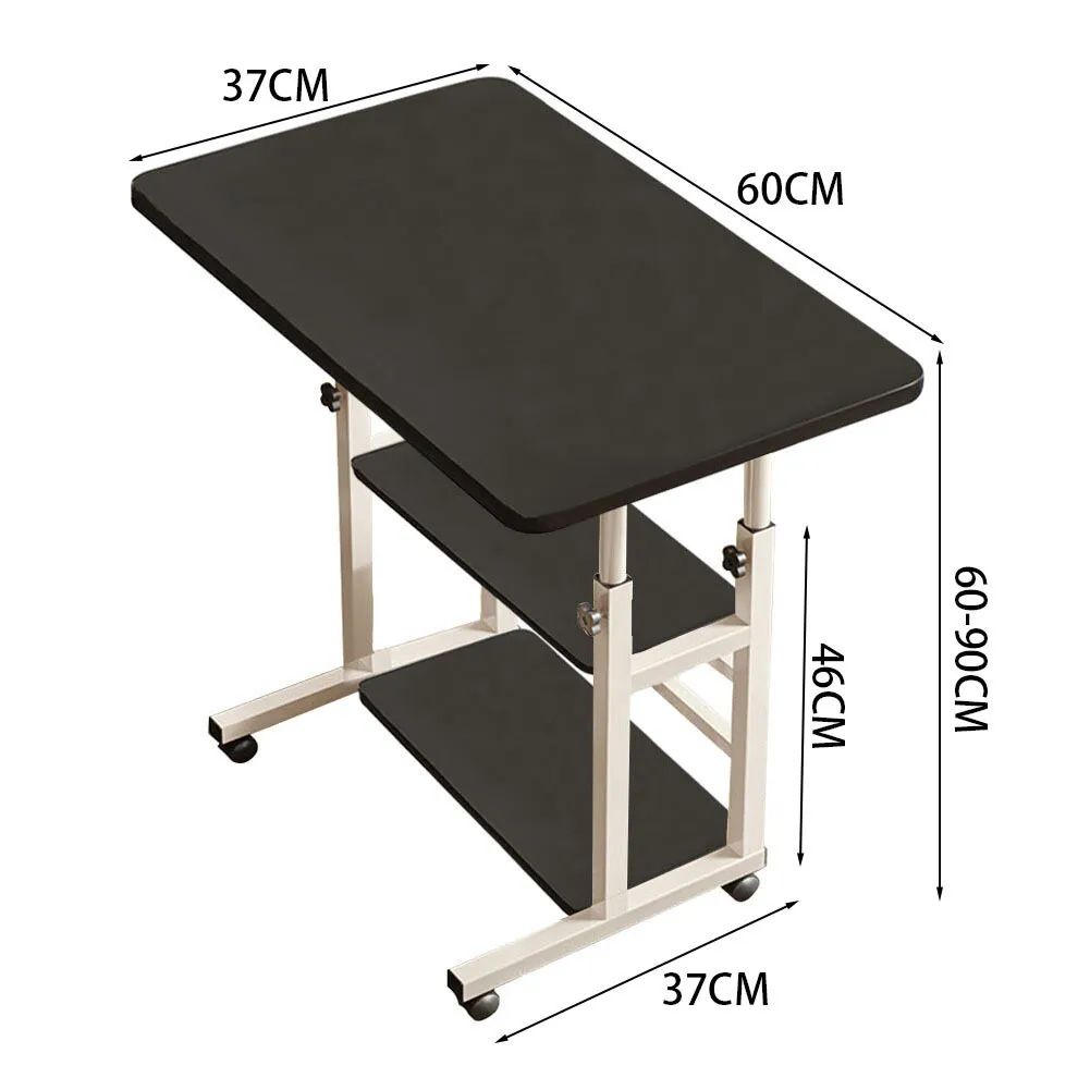 ZS - Laptop Desk with 2 Shelves - Height Adjustable