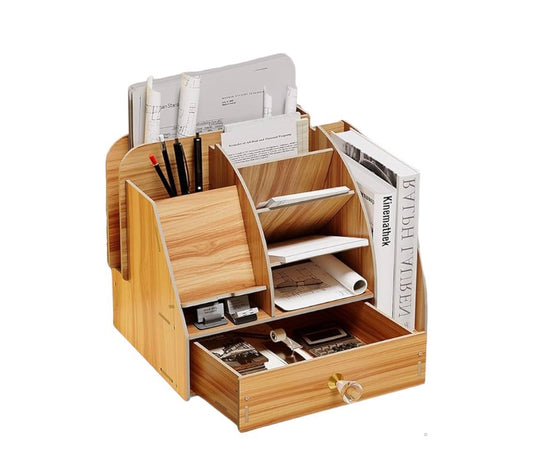 ZS - Multi-Functional Wooden Desktop Organizer
