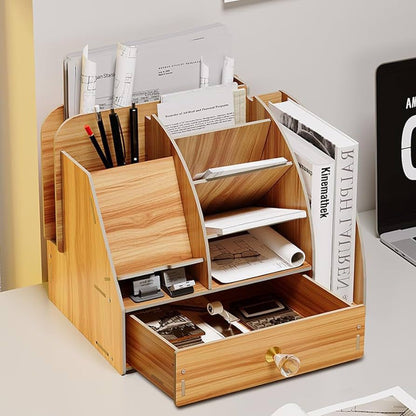 ZS - Multi-Functional Wooden Desktop Organizer