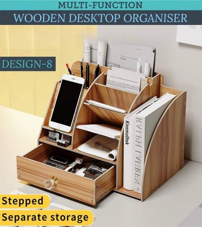 ZS - Multi-Functional Wooden Desktop Organizer