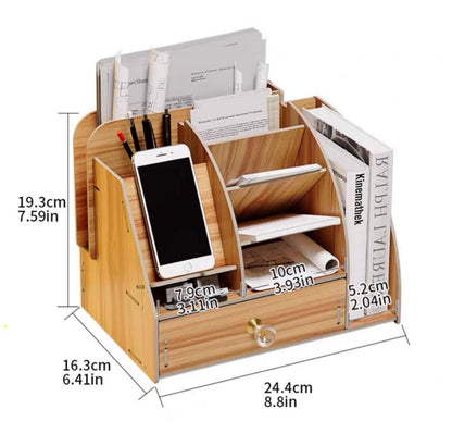 ZS - Multi-Functional Wooden Desktop Organizer