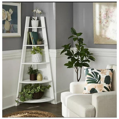 ZS - 5 Tier Freestanding Storage Corner Shelf for Home/Office