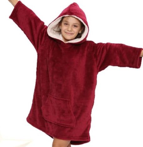 ZS - Kids Huggle Hoodie Oversized Ultra Plush Blanket Hoodie