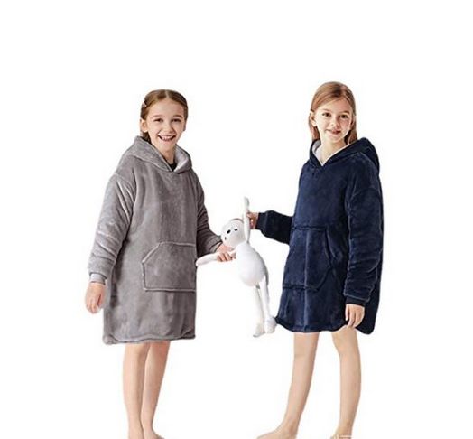ZS - Kids Huggle Hoodie Oversized Ultra Plush Blanket Hoodie