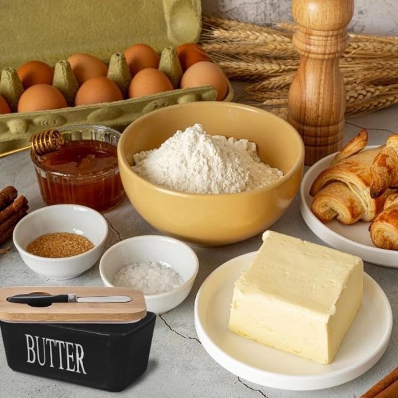 ZS - Ceramic Butter Jar with Butter Knife