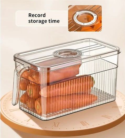 ZS - Fridge Storage Container with Storage Timer Lid
